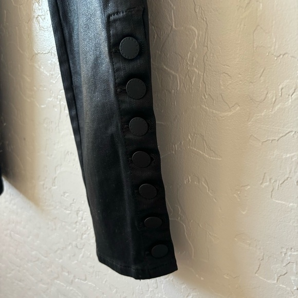 L’AGENCE Black Piper High Rise Skinny Jeans Noir Coated Size 26 - Picture 10 of 16